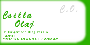 csilla olaj business card